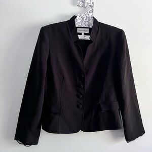 Danny and Nicole Black Button Up Blazer Size 10 Polyester